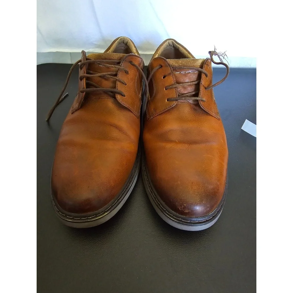 Clarks Unstructured Mens Leather Lace-Up Shoes Size 9